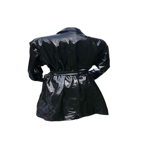 Vinyl trench coat