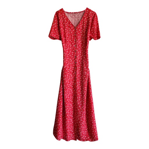 Robe longue à pois
