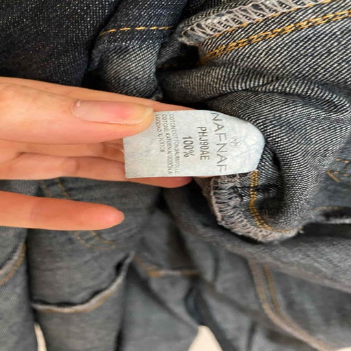 Denim trench coat