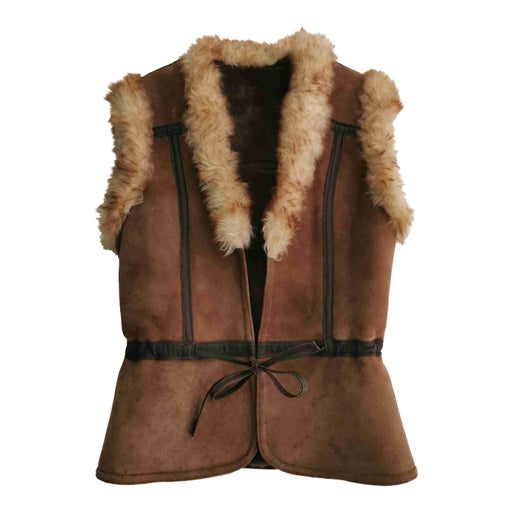 Gilet en peau lainée