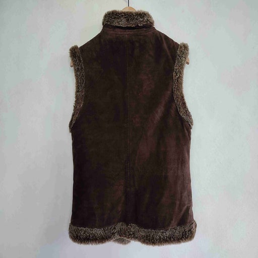 Suede sleeveless vest
