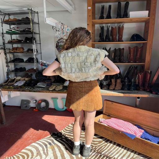 Suede skirt
