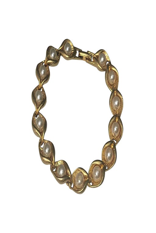 Bracelet en métal et perles