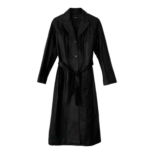 Leather trench coat