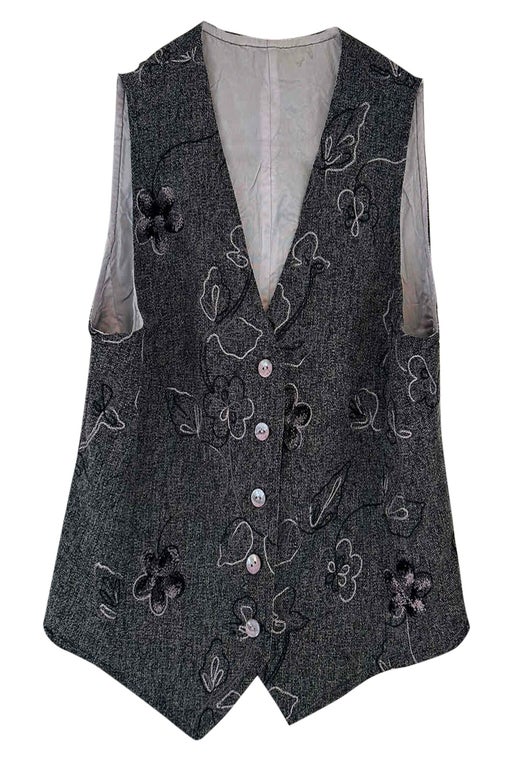 Sleeveless floral vest