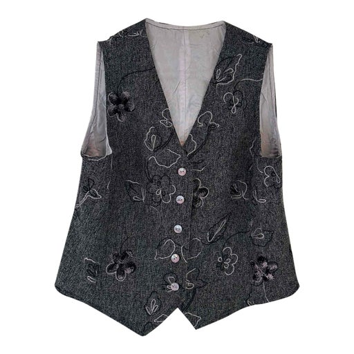 Sleeveless floral vest
