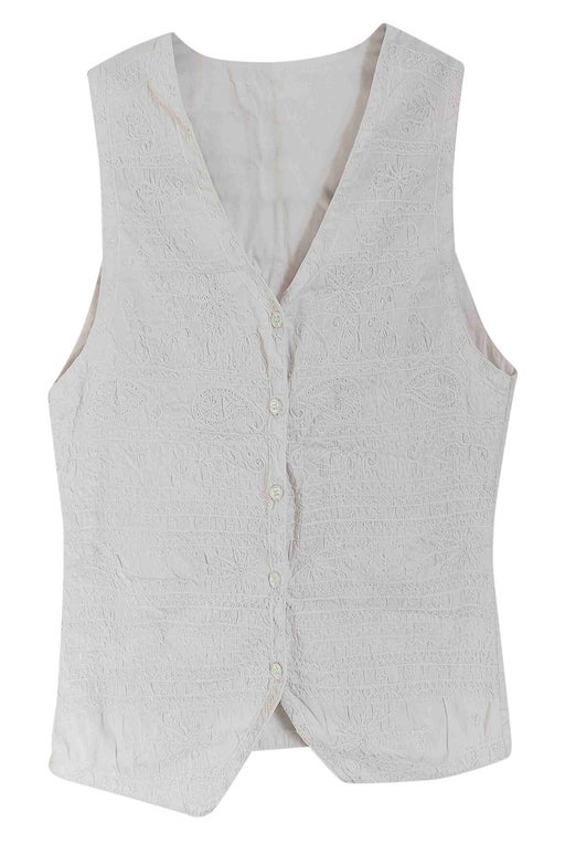 Sleeveless cotton vest. With