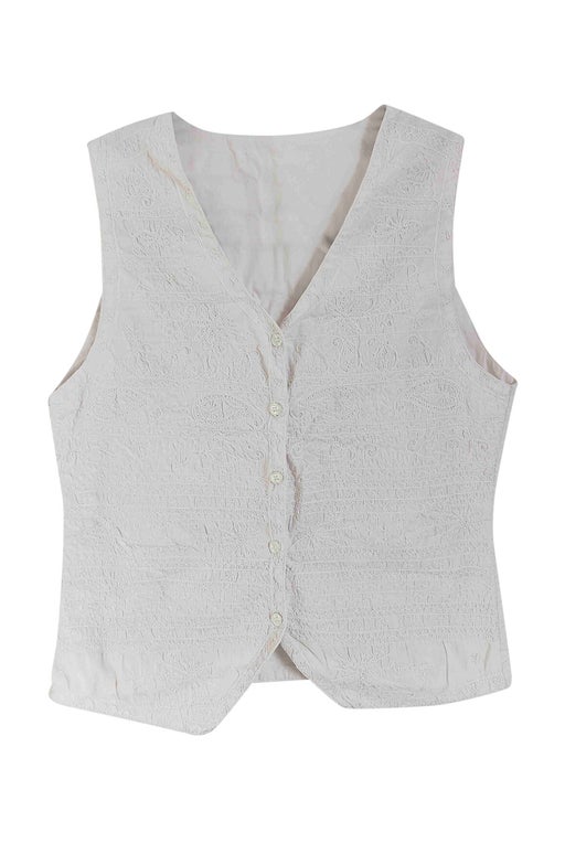 Sleeveless cotton vest. With