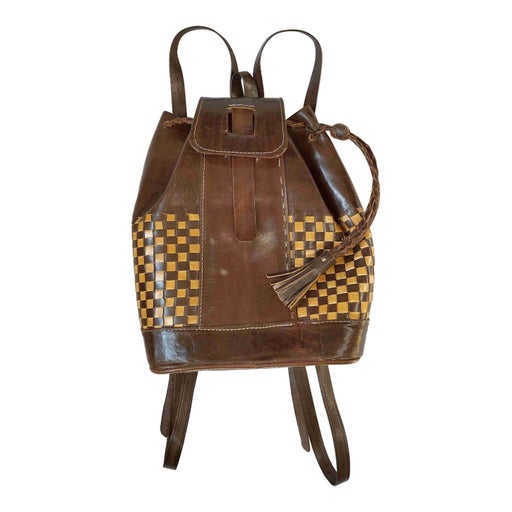 Leather backpack