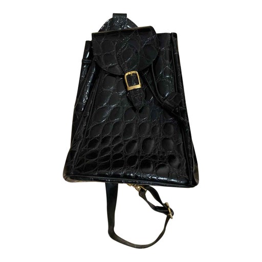 Faux leather backpack