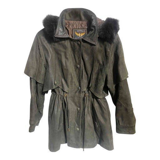 Leather parka
