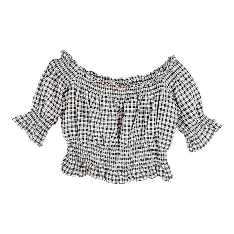 Gingham crop top