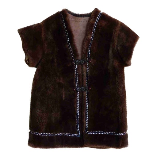 Golden sheepskin vest