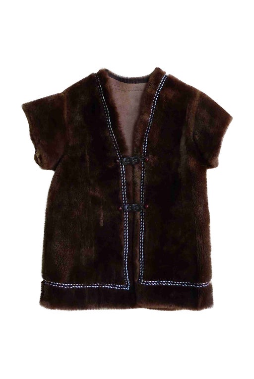 Golden sheepskin vest