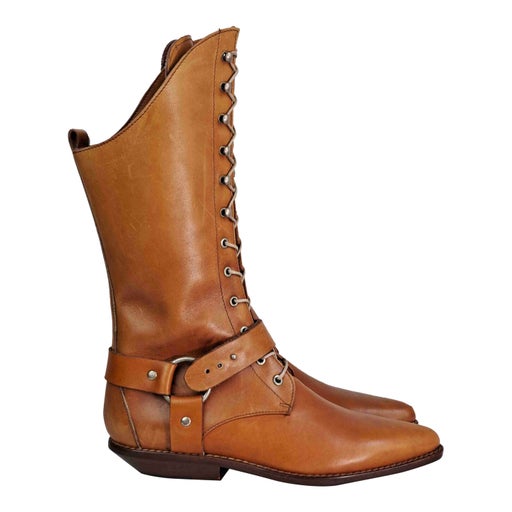 Leather cowboy boots