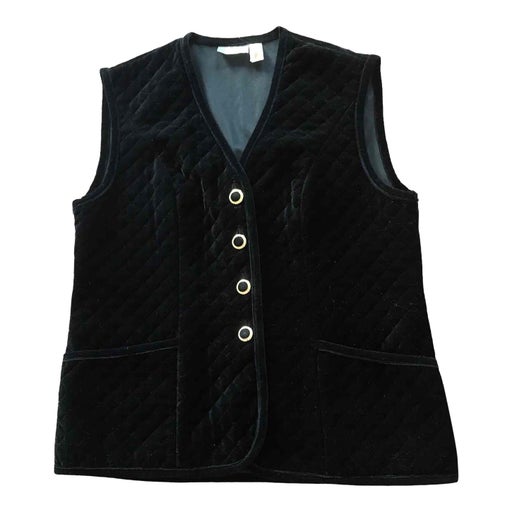 Quilted velvet vest