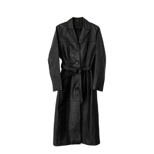 Leather trench coat