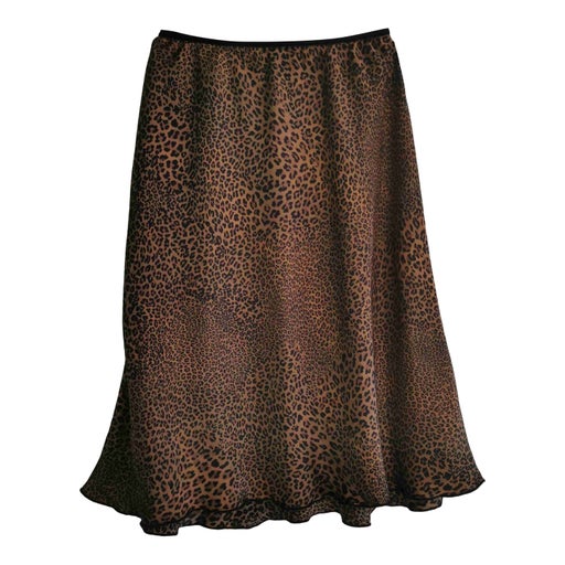 Satin midi skirt