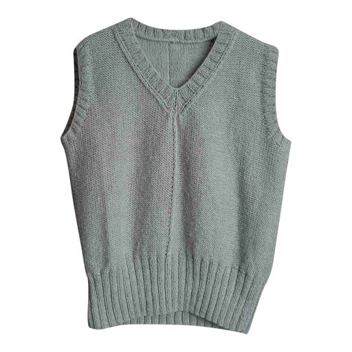 Pull sans manches en laine