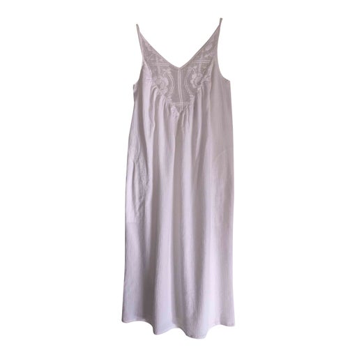 Embroidered slip dress
