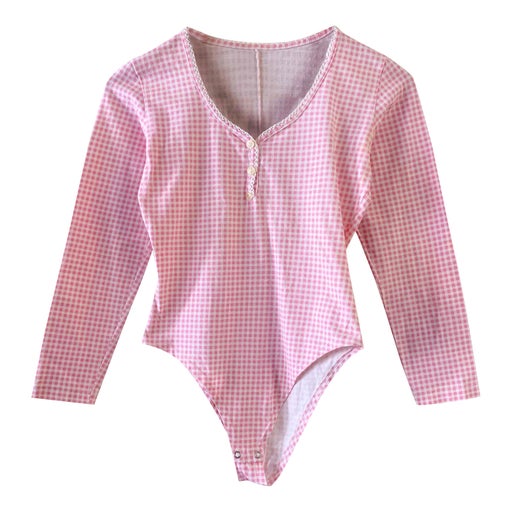 Gingham bodysuit