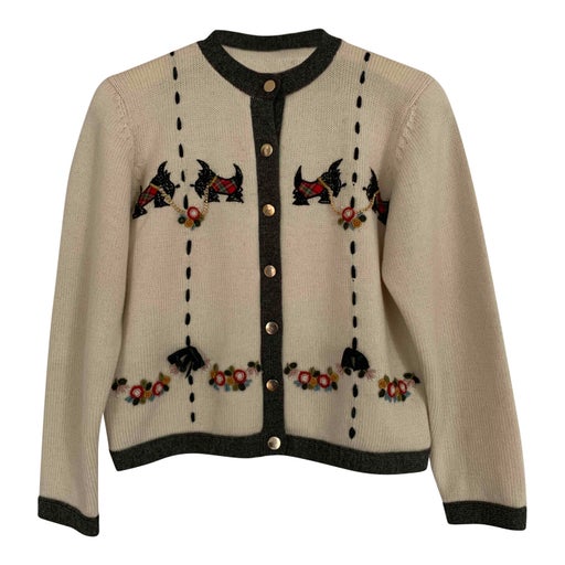 René Derhy Wool blend Cardigan, Embroidered