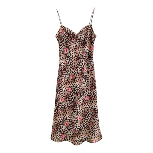 Leopard floral dress