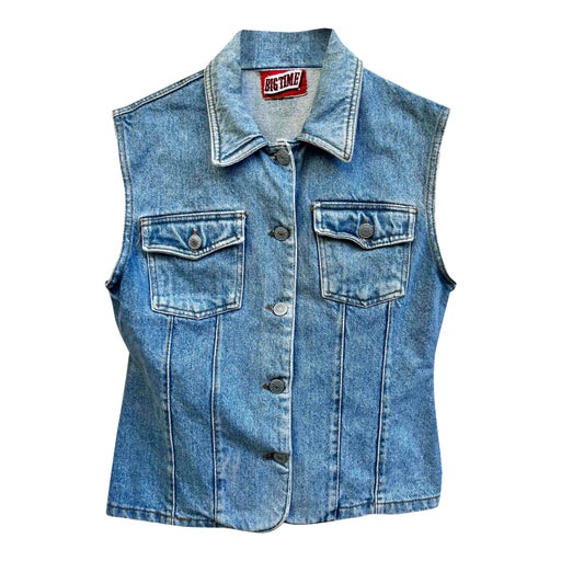 Veste sans manches en jean