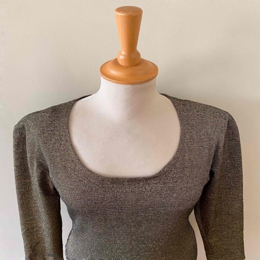 Lurex knit mini dress
