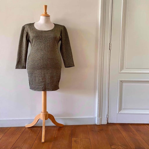 Lurex knit mini dress