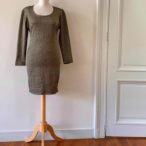 Lurex knit mini dress