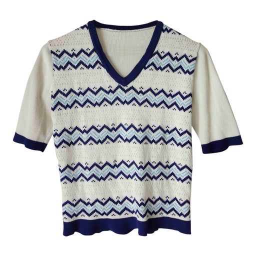 Openwork knit sweater