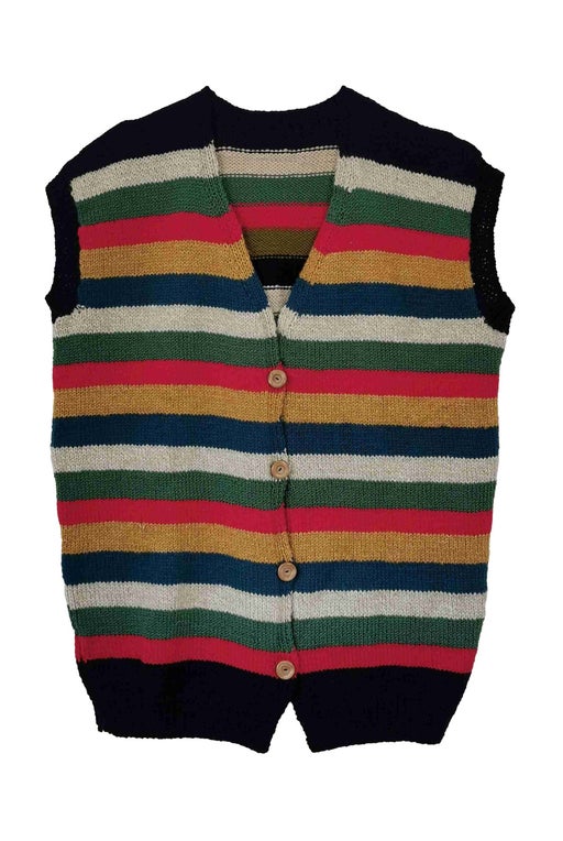 Sleeveless striped vest