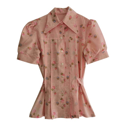 Pleated floral top