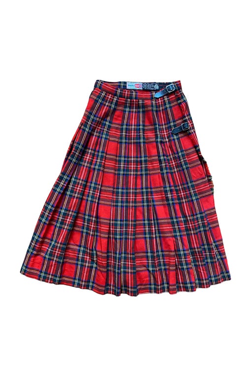 Checked midi skirt