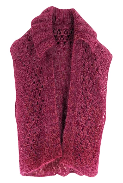 Mohair crochet vest