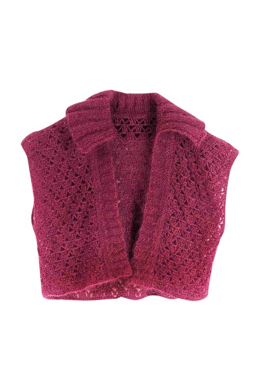 Mohair crochet vest