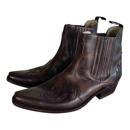 Leather cowboy boots
