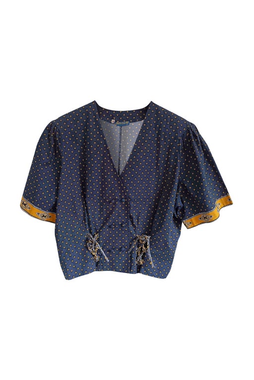 Provencal pattern blouse