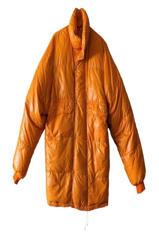Orange down jacket