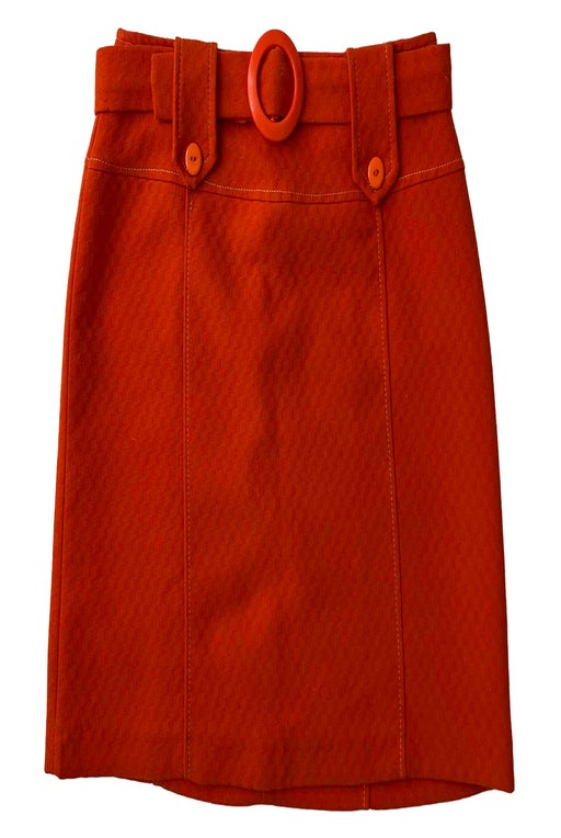 Orange mini skirt