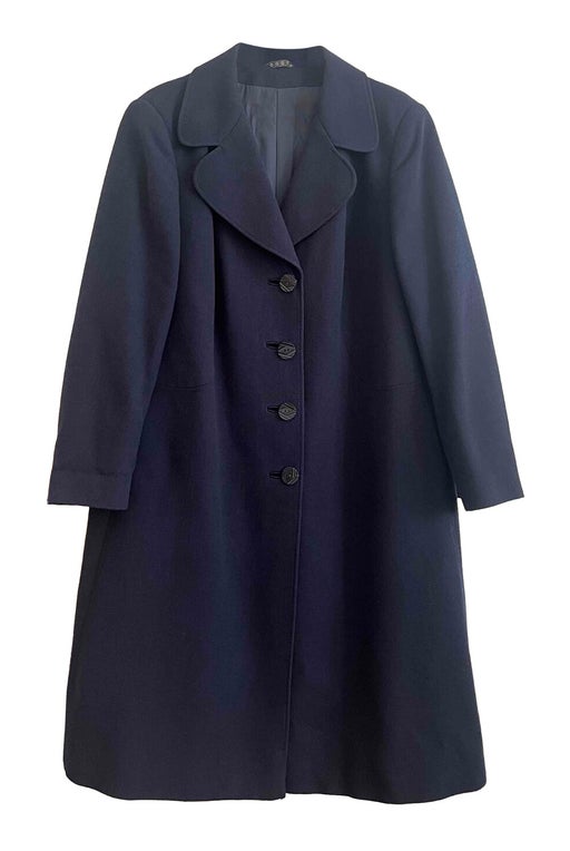 Blue trench coat