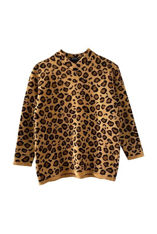 Leopard wool sweater
