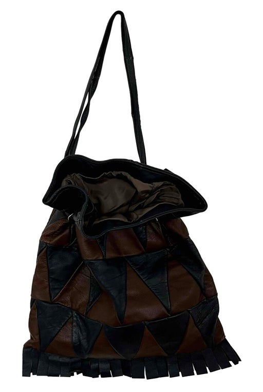 Fringed leather bag