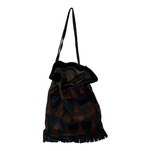 Fringed leather bag