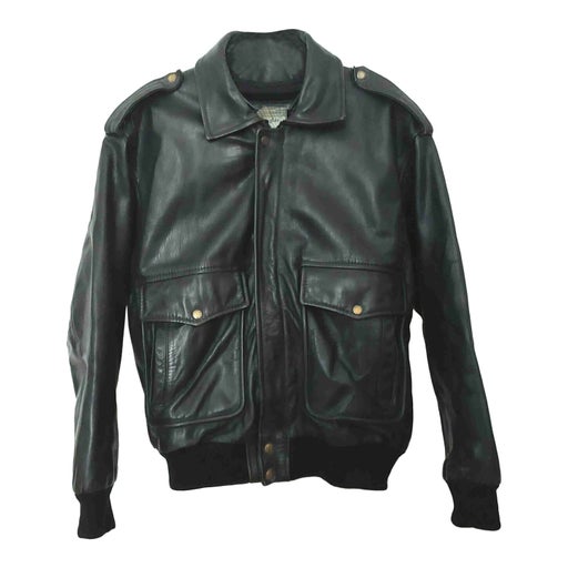 Leather bomber