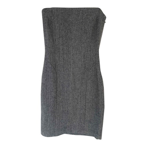 Strapless wool dress