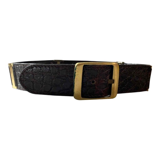 Exotic leather belt