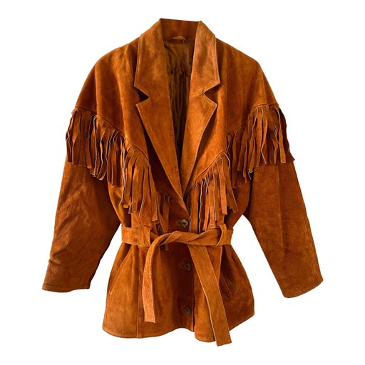Fringed suede safari jacket