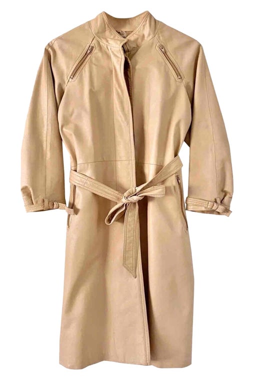 Céline leather trench coat